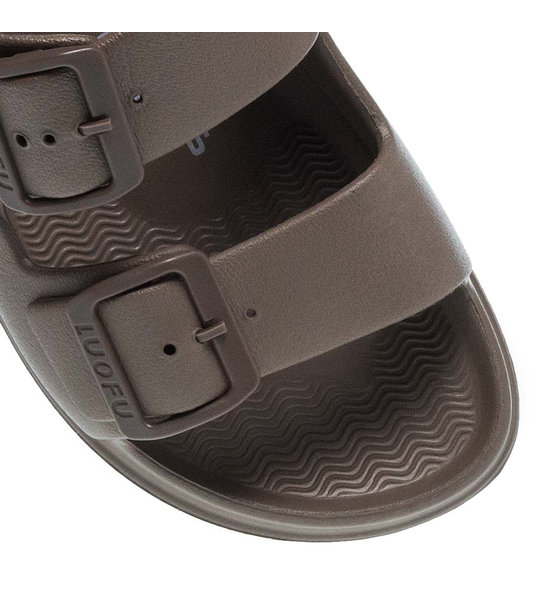 Womens Slides With Two Straps Luofu 11829034