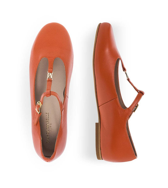 Womens Leather Ballerinas Maison Minrelle 10433016