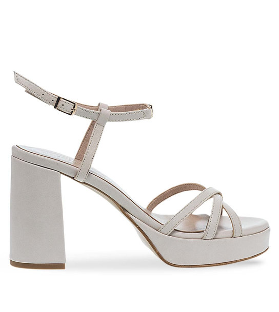 Womens Leather Heeled Sandals Maison Minrelle 11633246