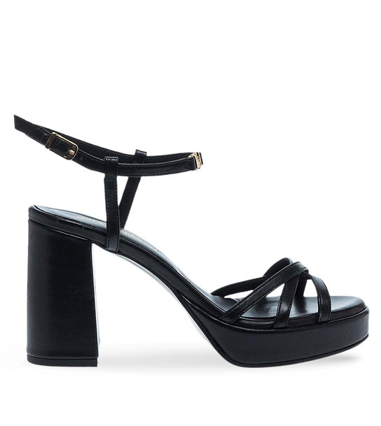 Womens Leather Heeled Sandals Maison Minrelle 11633246