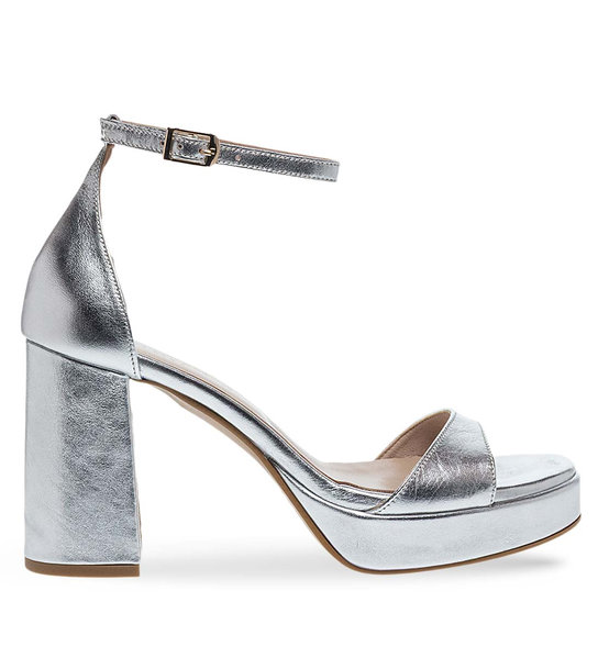 Womens Leather Heeled Sandals Maison Minrelle 11633248