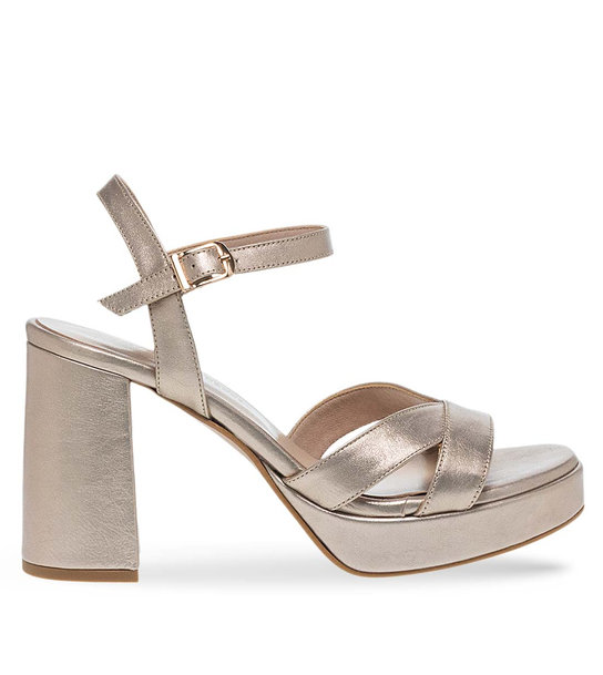Womens Leather Heeled Sandals Maison Minrelle 11633284