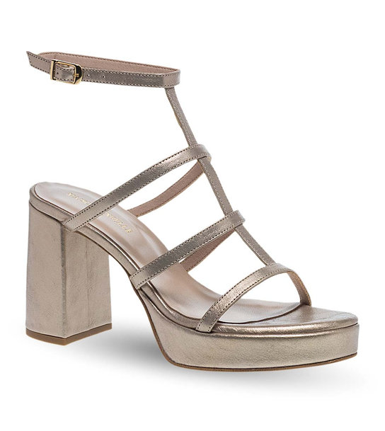 Womens Leather Heeled Sandals Maison Minrelle 11633285