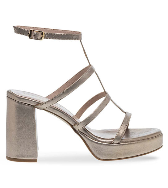 Womens Leather Heeled Sandals Maison Minrelle 11633285