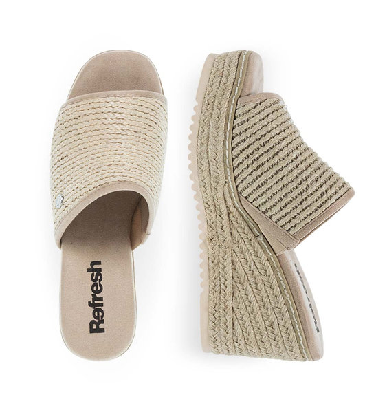 Γυναικείες Πλατφόρμες Refresh 172649 Beige