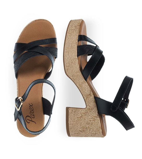 Womens Leather Heeled Sandals Parex 11633224