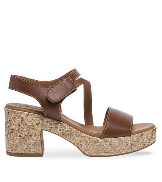 Womens Leather Heeled Sandals Parex 11633227