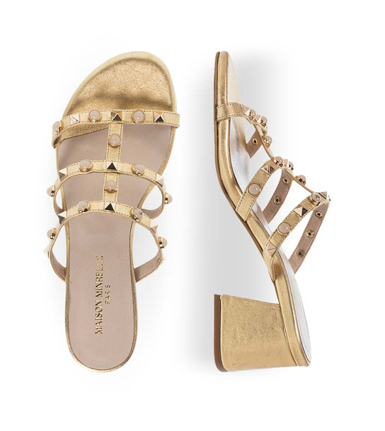 Womens Leather Heeled Sandals Maison Minrelle 11633145