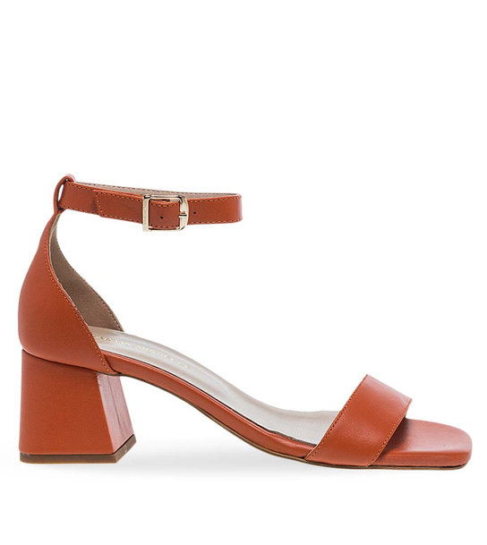 Womens Leather Heeled Sandals Maison Minrelle 11633153