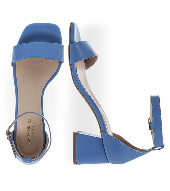 Womens Leather Heeled Sandals Maison Minrelle 11633153