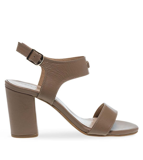 Womens Leather Heeled Sandals Maison Minrelle 11633232