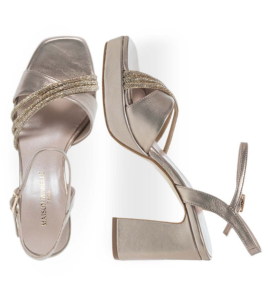 Womens Leather Sandals Maison Minrelle 11633413