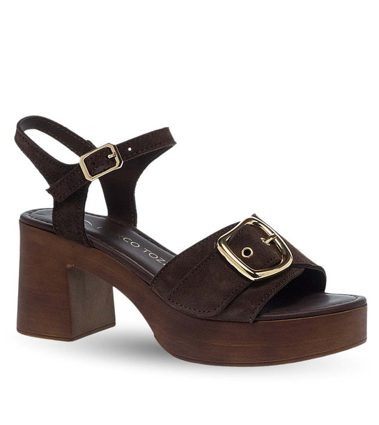 Women's Leather Heeled Sandals Marco Tozzi 2-28391-46 361