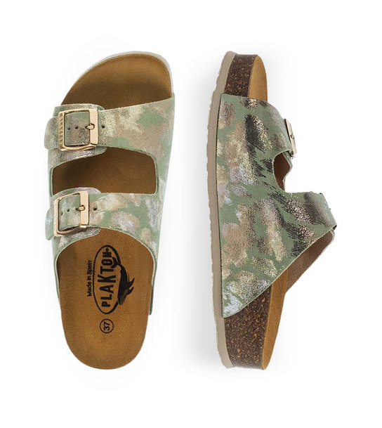 Womens Leather Sandals Plakton 340010 Menta Sa