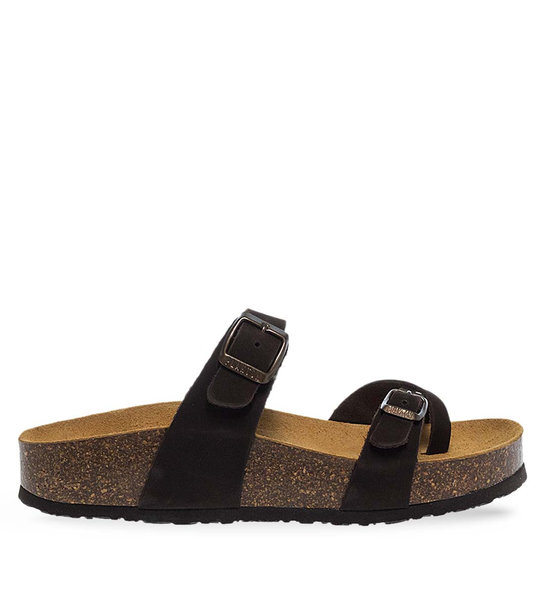 Womens Leather Sandals Plakton 341032 Marron Sa