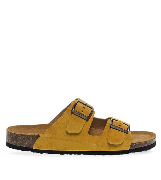 Womens Leather Sandals Plakton 180010 Ocre 648 X