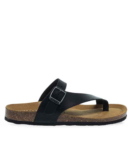 Γυναικεία Δερμάτινα Σανδάλια Plakton 185446 Negro Sa