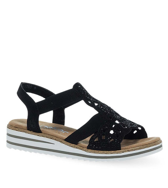 Γυναικεία Δερμάτινα Comfort Πέδιλα Rieker V0646-00
