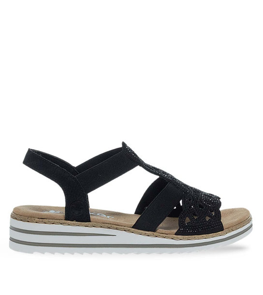 Γυναικεία Δερμάτινα Comfort Πέδιλα Rieker V0646-00