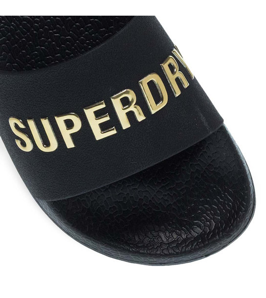 Mens Slides Superdry Wf310257A Black/Gold