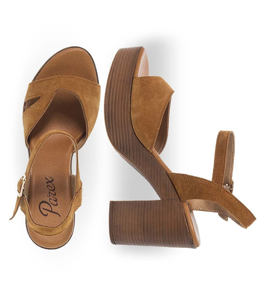 Womens Leather Heeled Sandals Parex 11631148