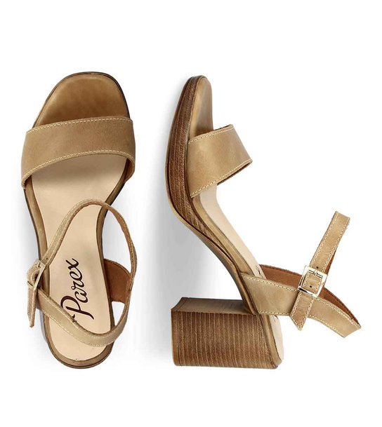 Womens Leather Heeled Sandals Parex 11625099