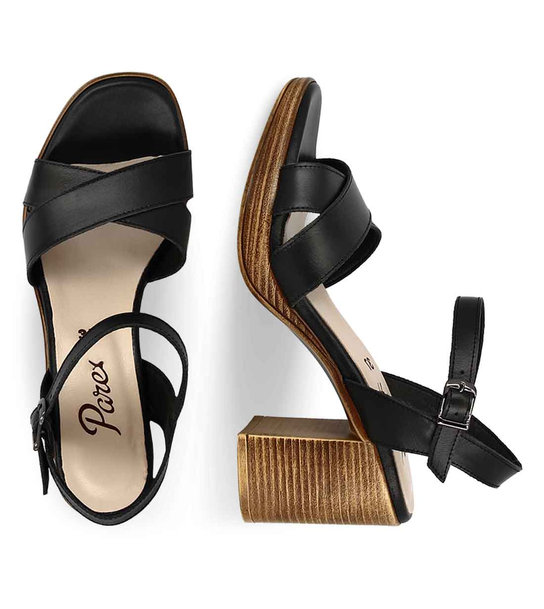 Womens Leather Heeled Sandals Parex 11625100