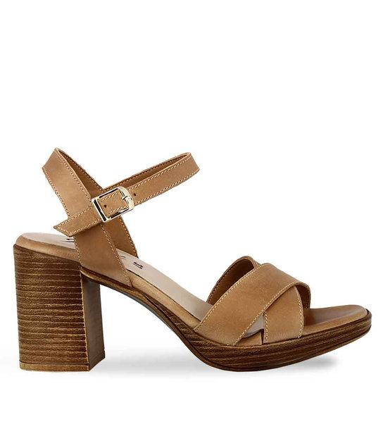 Womens Leather Heeled Sandals Parex 11625100