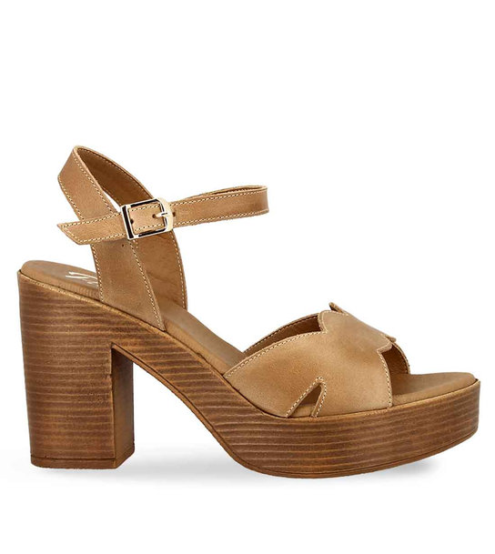 Womens Leather Heeled Sandals Parex 11625103