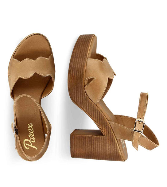 Womens Leather Heeled Sandals Parex 11625103