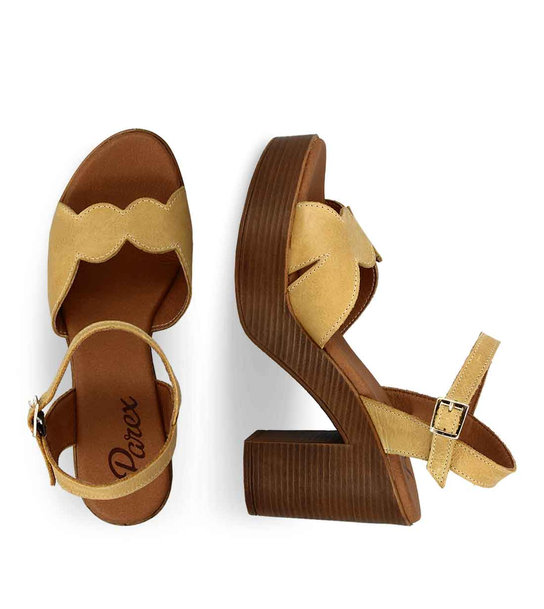Womens Leather Heeled Sandals Parex 11625103