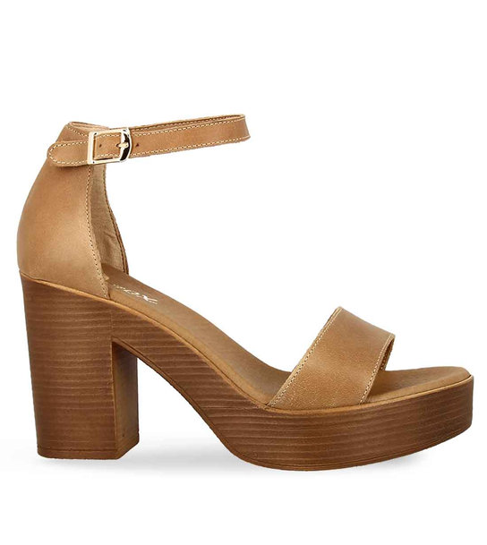 Womens Leather Heeled Sandals Parex 11625108