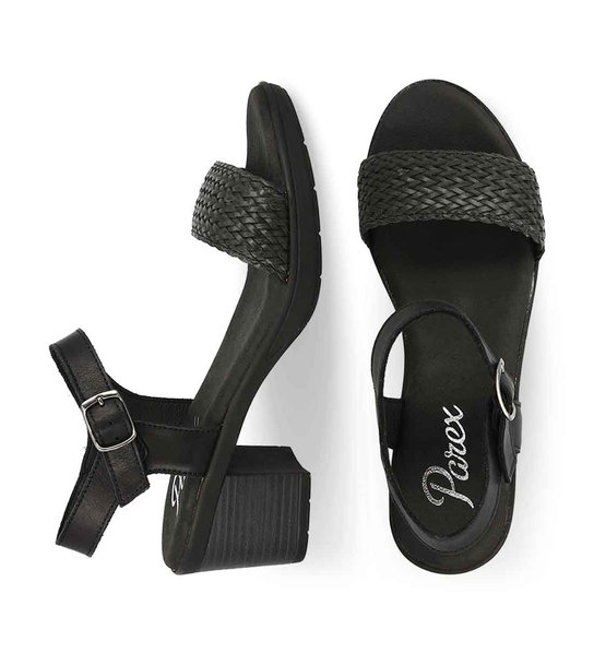 Γυναικεία Δερμάτινα Πέδιλα Με Τακούνι Parex 11625112