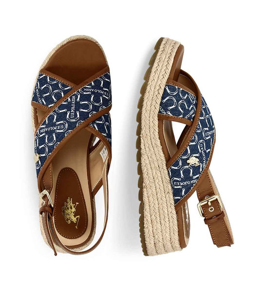 Womens Wedges U.S. Polo Assn. Kate005 Cuo-Blu01