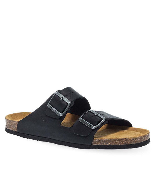 Ανδρικά Δερμάτινα Σανδάλια Plakton 175857 Negro