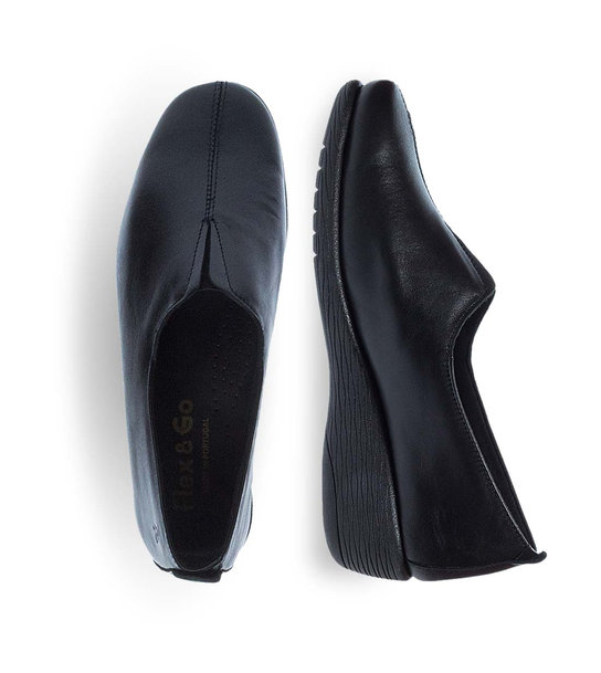 Γυναικεία Δερμάτινα Slip on Παπούτσια Flex & Go 10426004