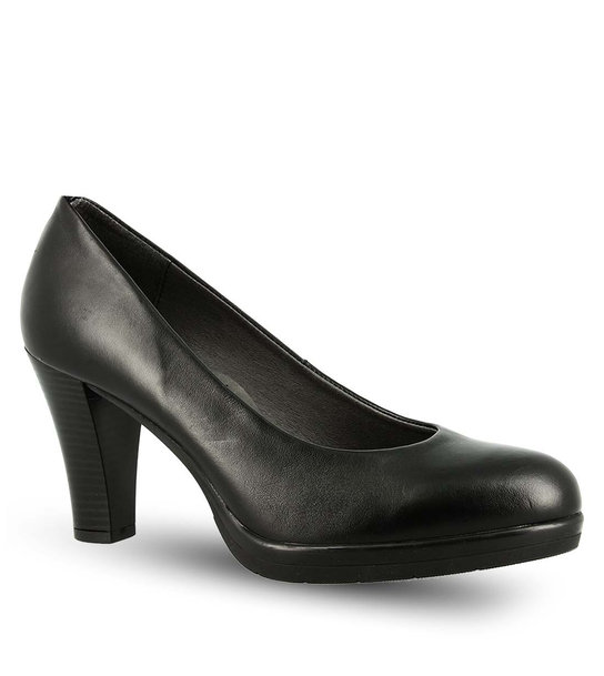 Γυναικείες Δερμάτινες Γόβες Με Στρογγυλη Μυτη Parex 10620021