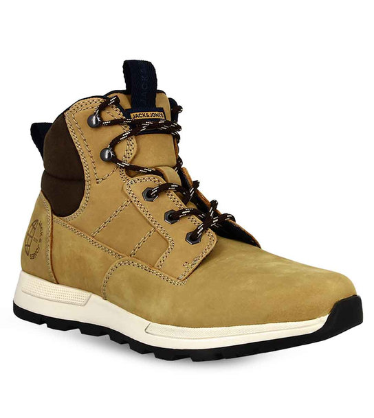 Ανδρικά Δερμάτινα Μποτάκια Jack&Jones 12215534 Honey
