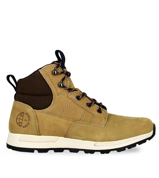Ανδρικά Δερμάτινα Μποτάκια Jack&Jones 12215534 Honey