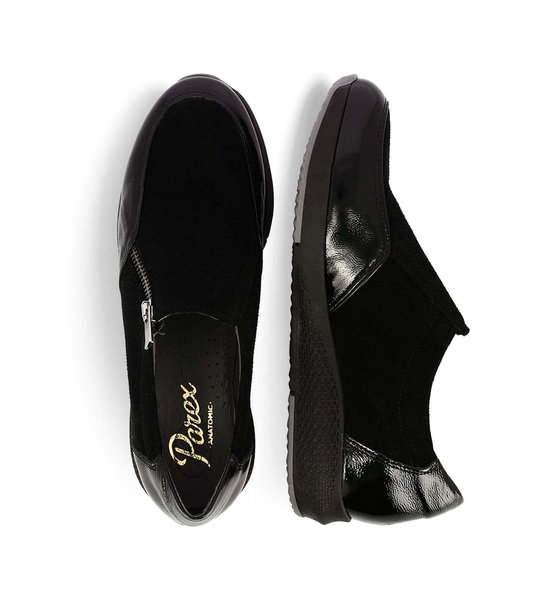 Γυναικεία Δερμάτινα Slip On Με Φερμουαρ Parex 12320001