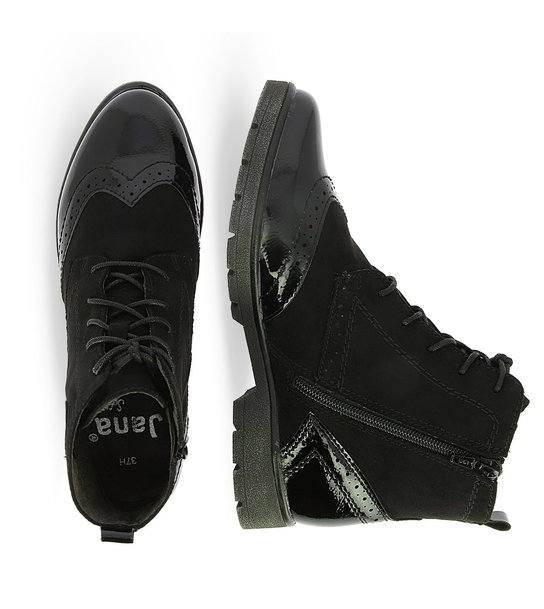 Womens Patent Ankle Boots Jana8-8-25265-21