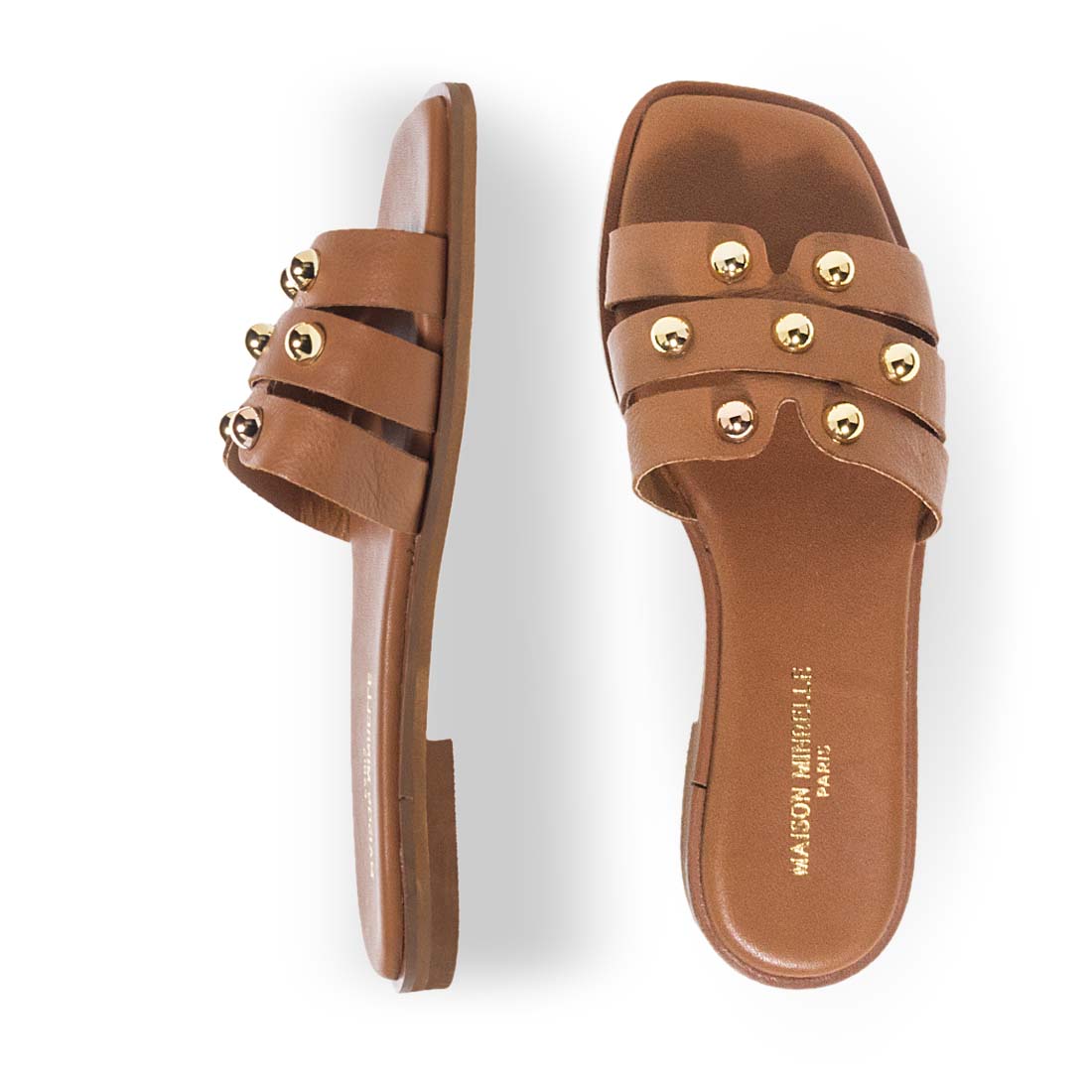 Women's Leather Sandals Maison Minrelle 11531084 - ΤΑΜΠΑ | Parex