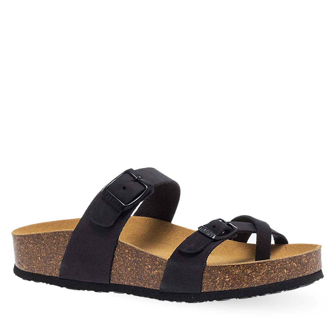 Γυναικεία Δερμάτινα Σανδάλια Plakton 341032 Negro