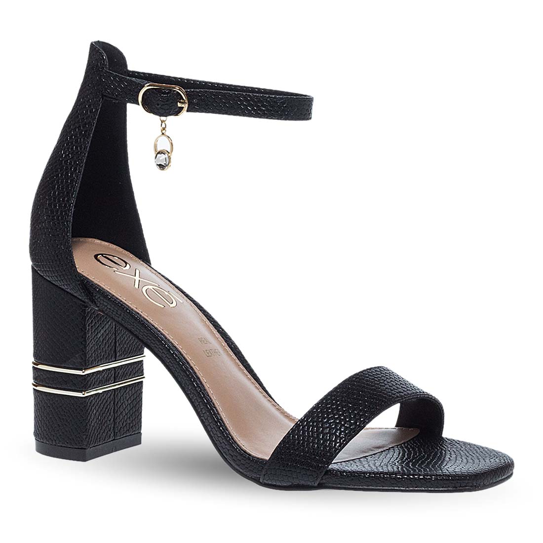 EXE Shoes Πέδιλα Γυναικεία 533-DIANA 700-533 Μαύρο Φίδι S47005335006