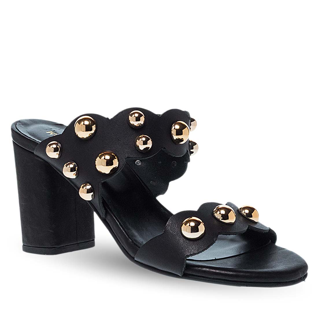 Γυναικεία Δερμάτινα Πέδιλα Με Τακούνι Maison Minrelle 11633146