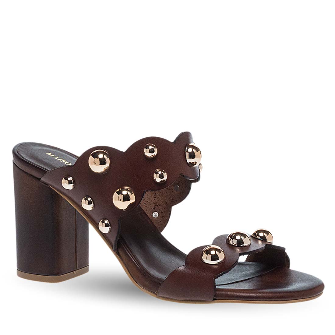 Γυναικεία Δερμάτινα Πέδιλα Με Τακούνι Maison Minrelle 11633146
