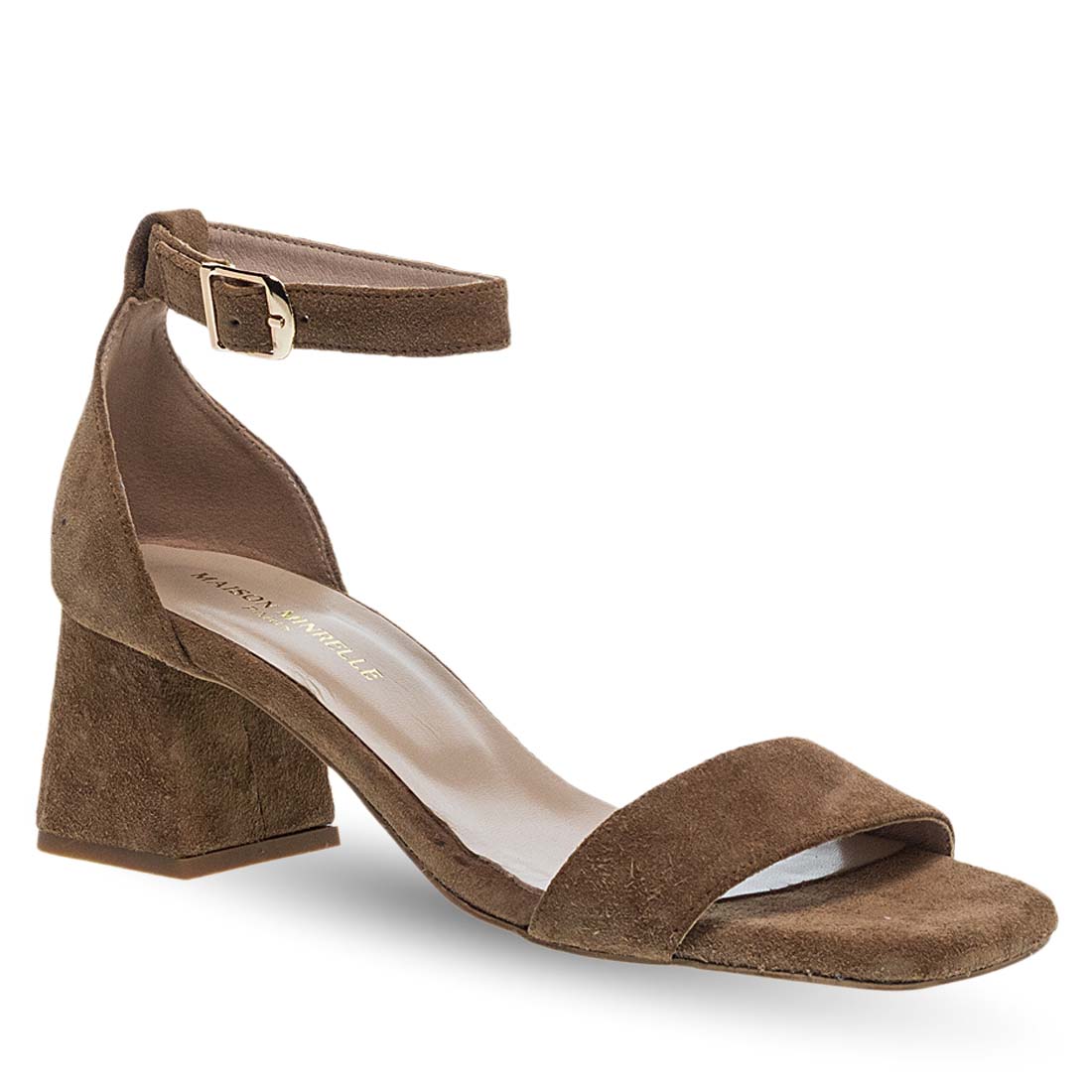 Γυναικεία Δερμάτινα Πέδιλα Με Τακούνι Maison Minrelle 11633155