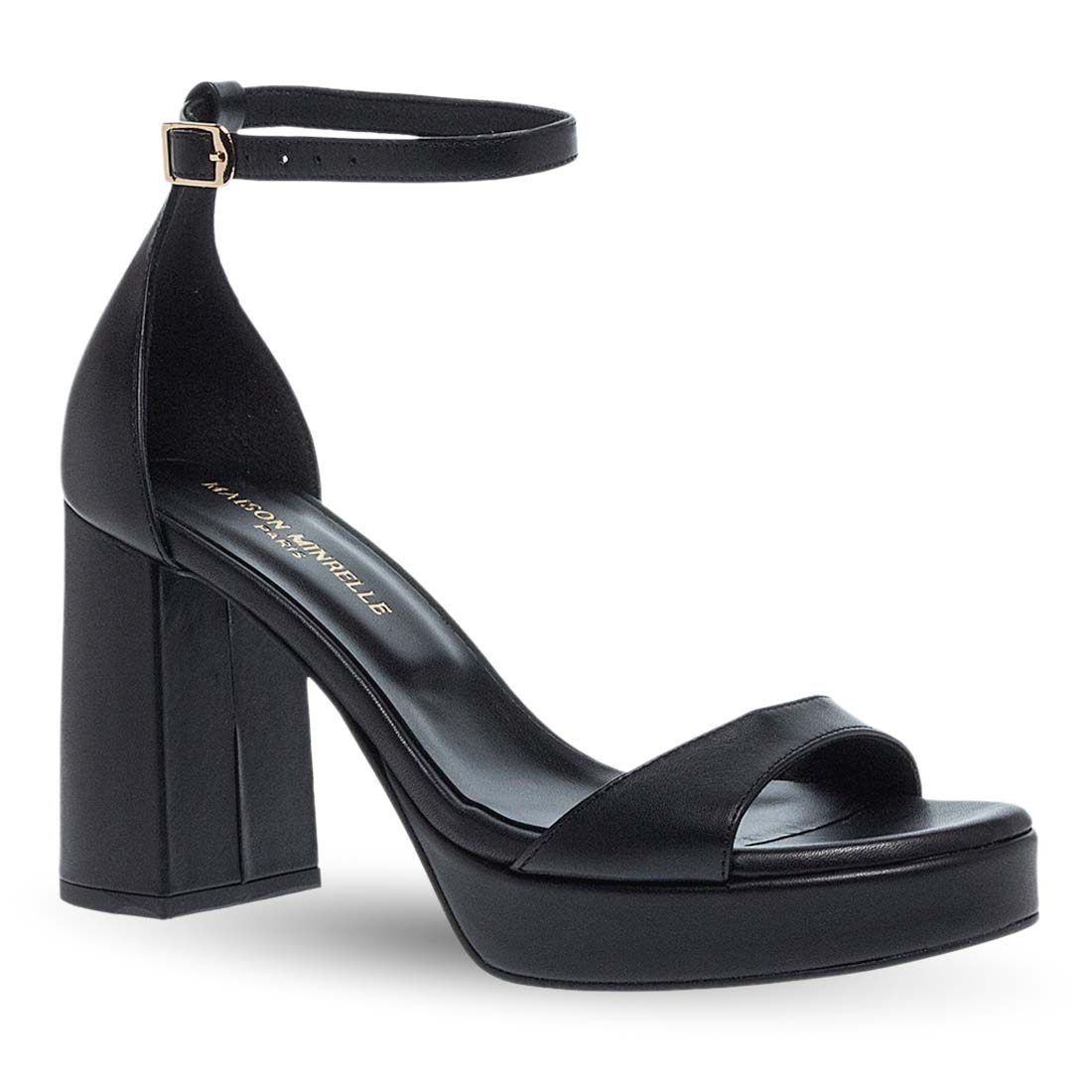 Γυναικεία Δερμάτινα Πέδιλα Με Τακούνι Maison Minrelle 11633248