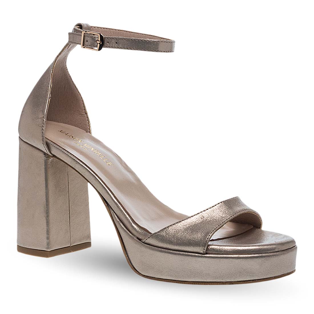 Γυναικεία Δερμάτινα Πέδιλα Με Τακούνι Maison Minrelle 11633248