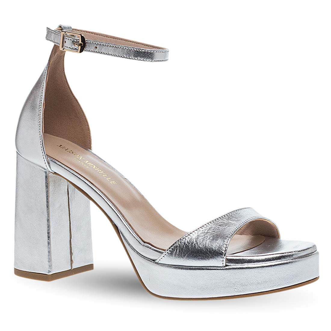 Γυναικεία Δερμάτινα Πέδιλα Με Τακούνι Maison Minrelle 11633248